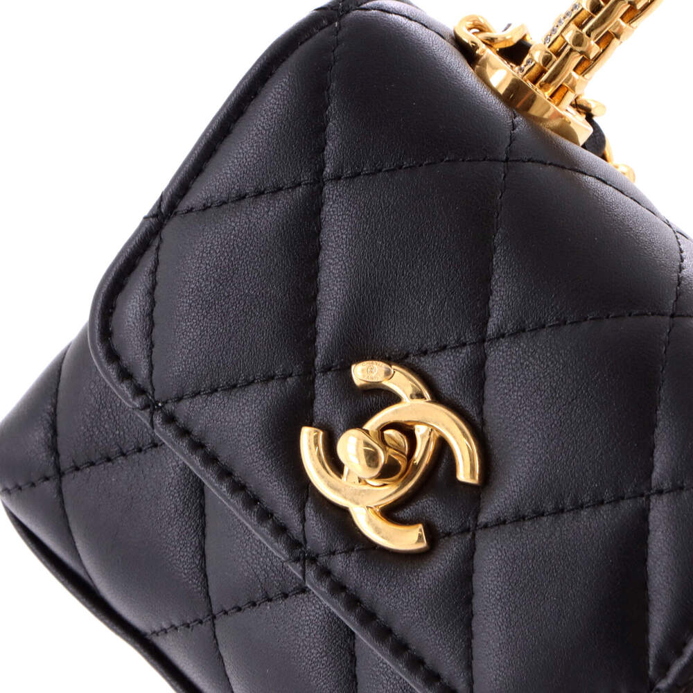 Chanel Coco Top Handle Clutch With #258297C43B - Picture 6 of 7